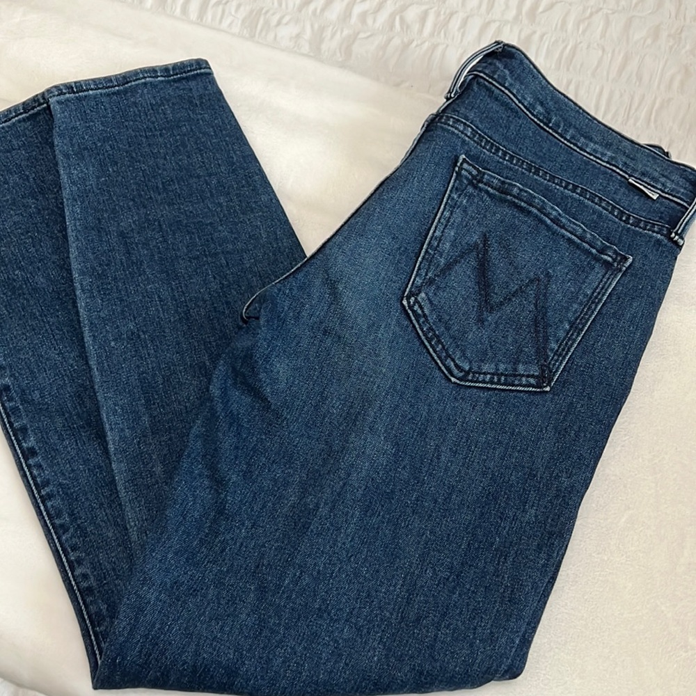 Mother jeans the looker ankle in color “ river rule”